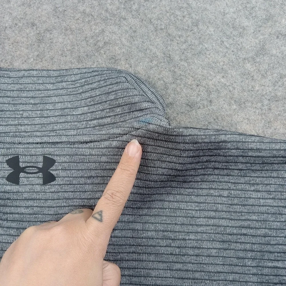 Under Armour Mens Large Sweater Gray‎ UA Storm Fleece Golf Quarter Zip Pullover